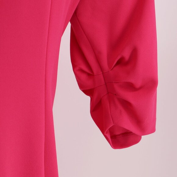 NWT CALVIN KLEIN A-Line Pleated Sleeve Crepe Dress 3/4 Sleeve Pink Size 16 - Picture 6 of 11